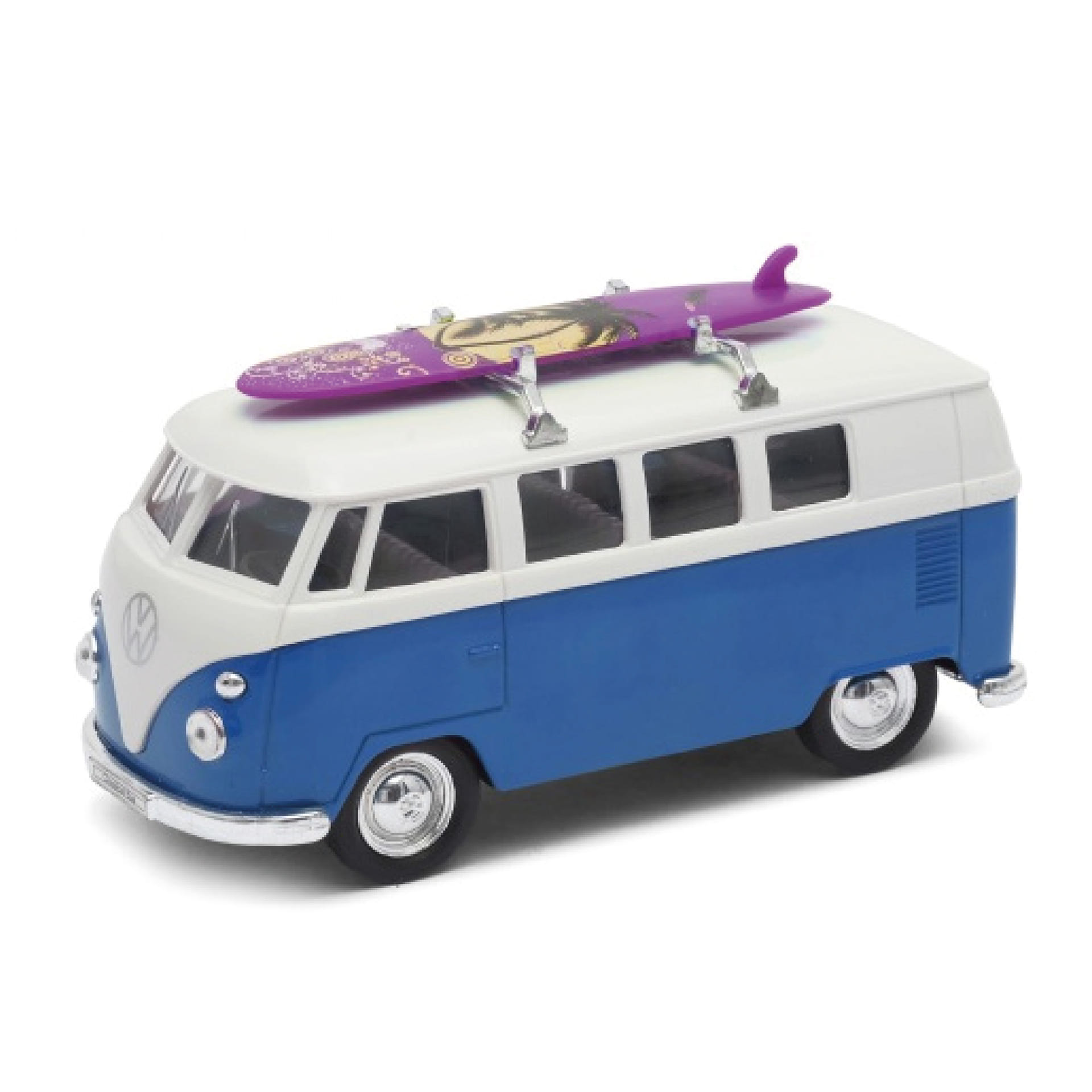 VW Camper with Surfboard