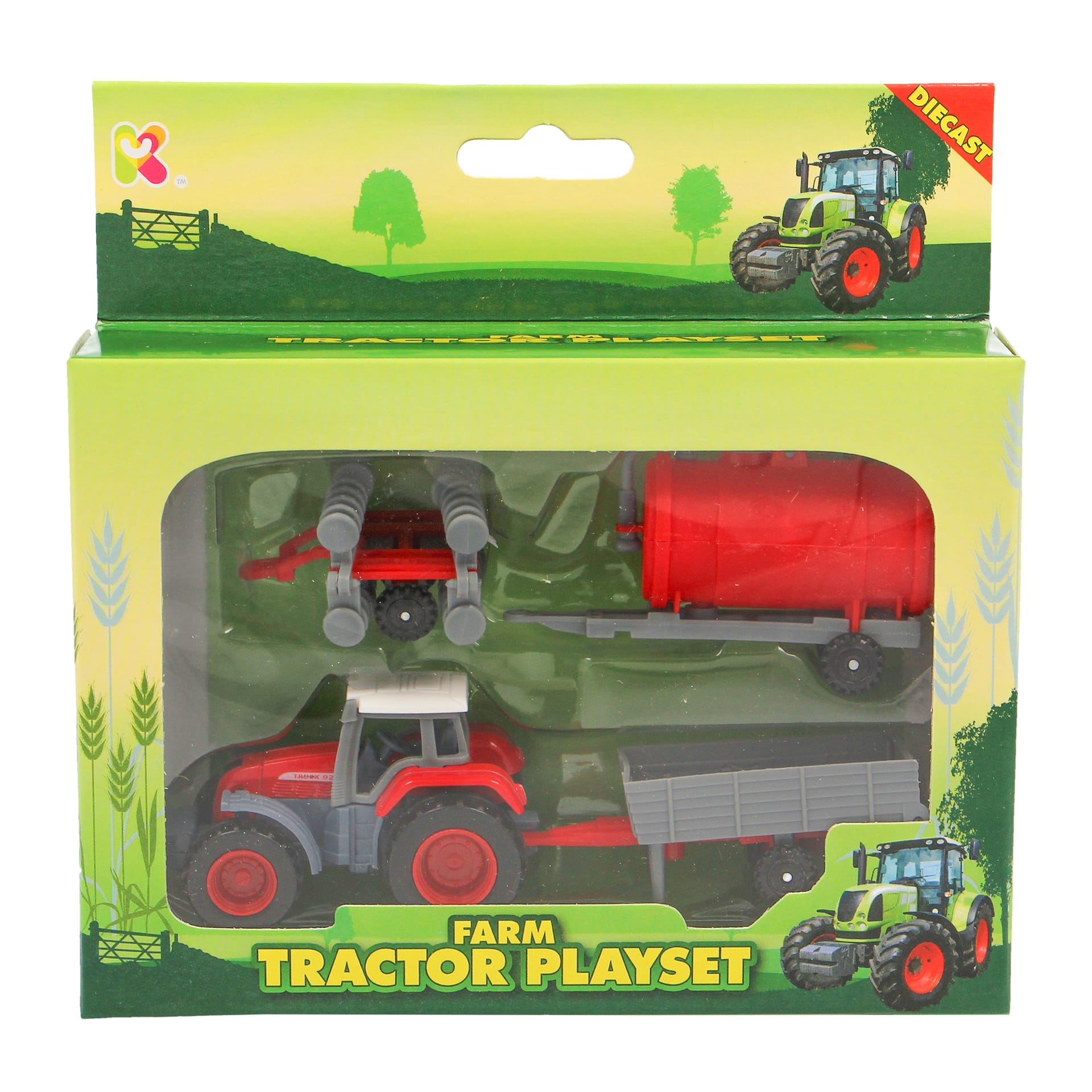 Mini Diecast Tractor Playset