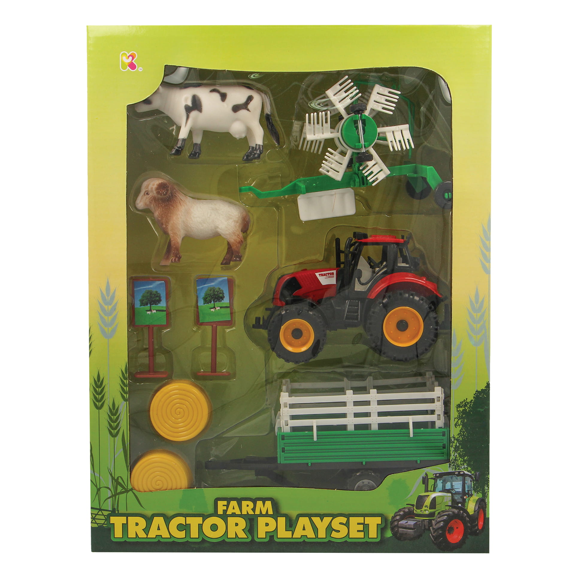 Large Farm Tractor Playset